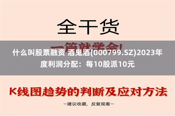 什么叫股票融资 酒鬼酒(000799.SZ)2023年度利润分配：每10股派10元