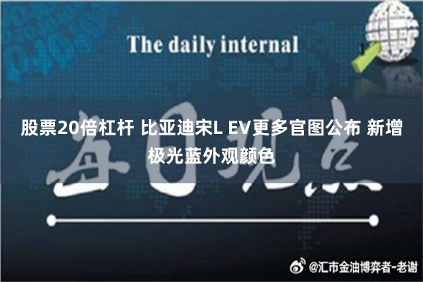 股票20倍杠杆 比亚迪宋L EV更多官图公布 新增极光蓝外观颜色