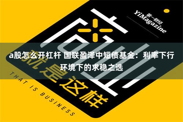 a股怎么开杠杆 国联盈泽中短债基金：利率下行环境下的求稳之选