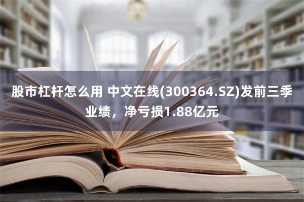 股市杠杆怎么用 中文在线(300364.SZ)发前三季业绩，净亏损1.88亿元